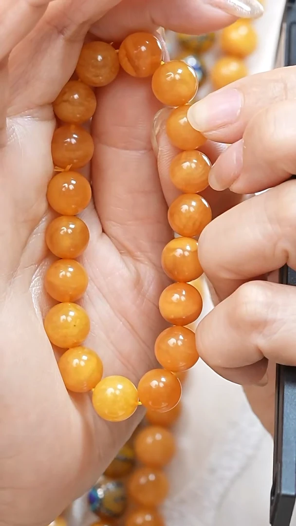 蜜蜡颈饰未镶嵌9196天然蜜蜡珠宝奇石全部保真