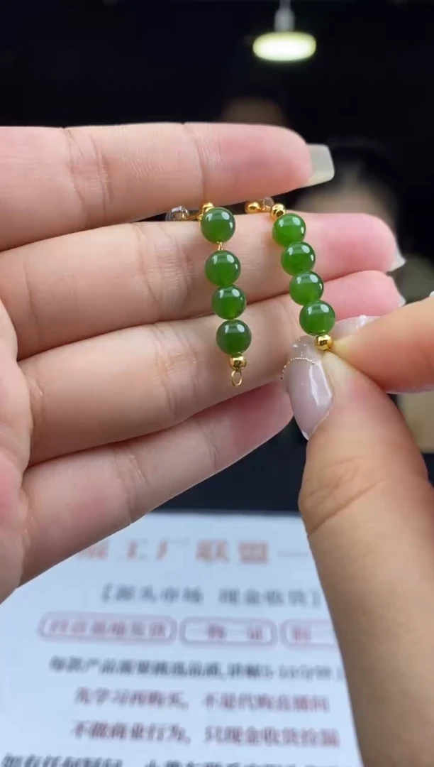 和田玉银S925镶嵌耳饰多样性-耳饰-Y05