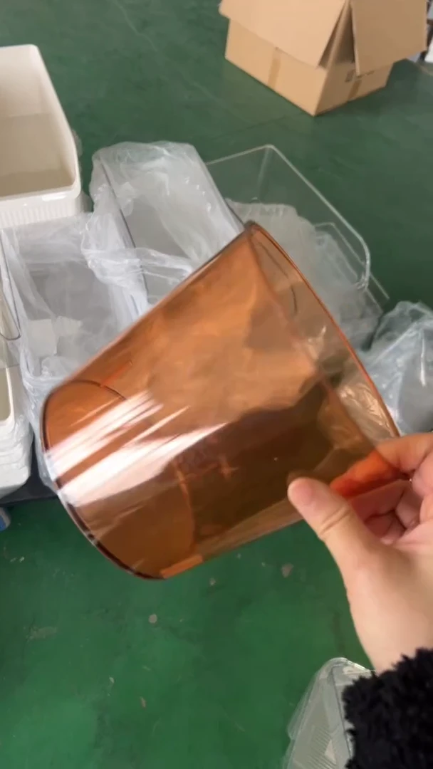 塑料3个透橙小收纳筒直径16高15清仓款不退不换