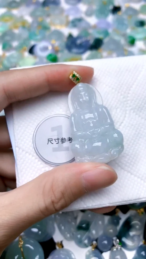 颈饰银S925镶嵌翡翠天然A货翡翠