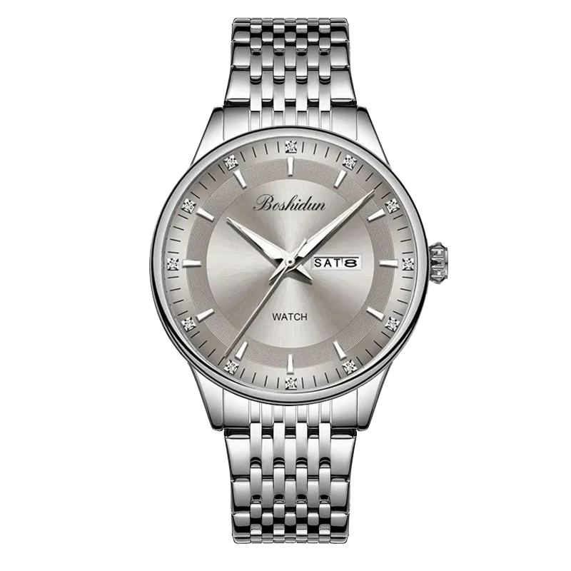 时尚轻奢蝶飞嘉年华高级灰双日历防水夜光男士手表9122G专属-2