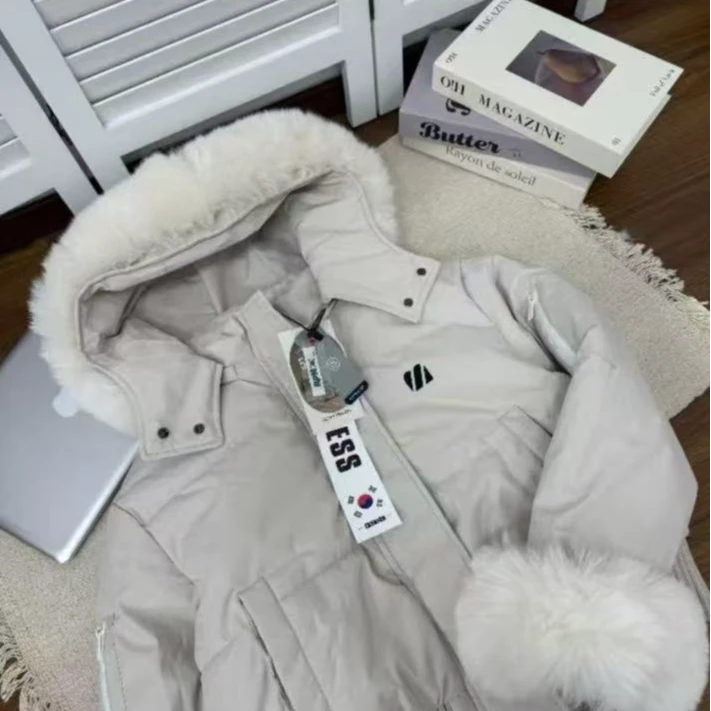 YD-韩系！露丝同款毛领棉服25冬季新款短款休闲棉服女上衣外套