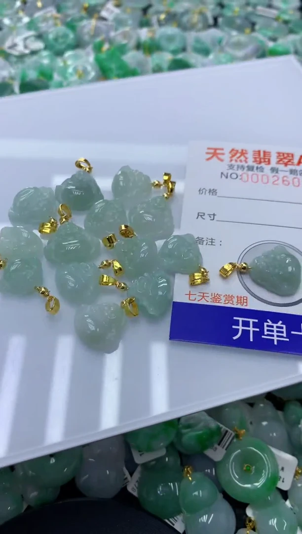 翡翠未镶嵌颈饰天然缅甸翡翠A货多样性发其一