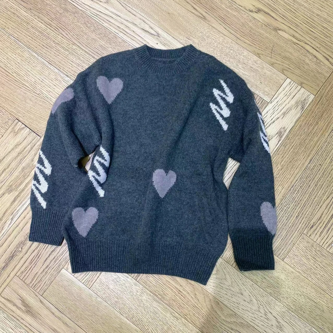 【no退no换 谨慎下单】爱心提花圆领针织衫 CW88056