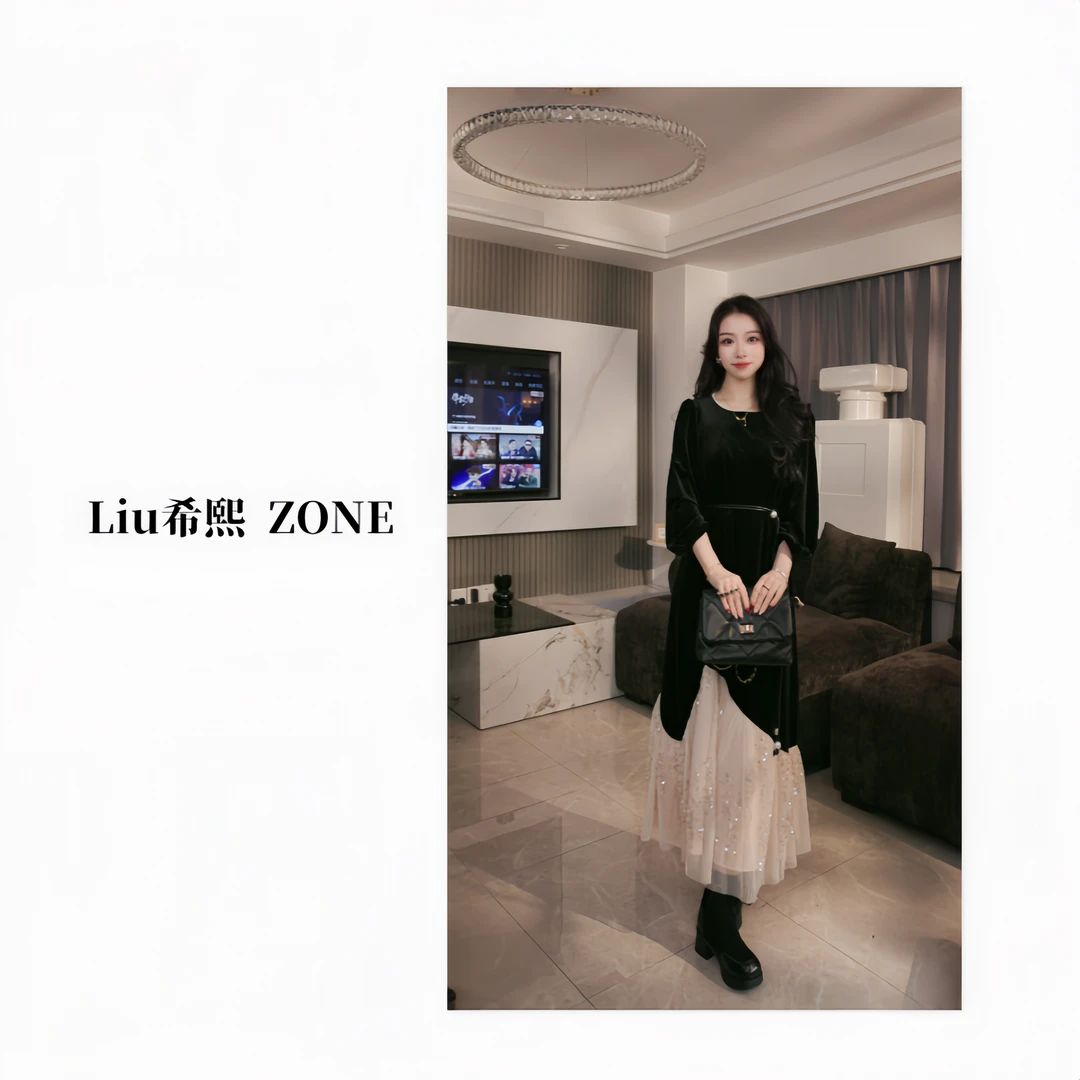 【钻石星空】设计师款拼接亮片气质显瘦连衣裙