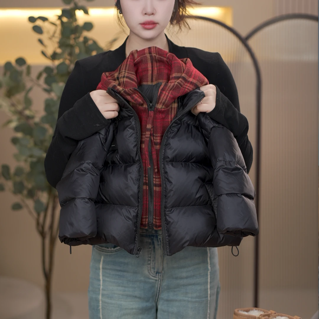 【菠菜不菜】羽绒服白鸭绒新年款假两件亲子款韩版男女童极寒