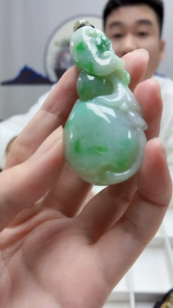 未镶嵌定制翡翠5028zm-毛货挂件葫芦67