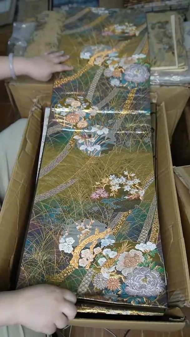织绣4织金琳派花卉