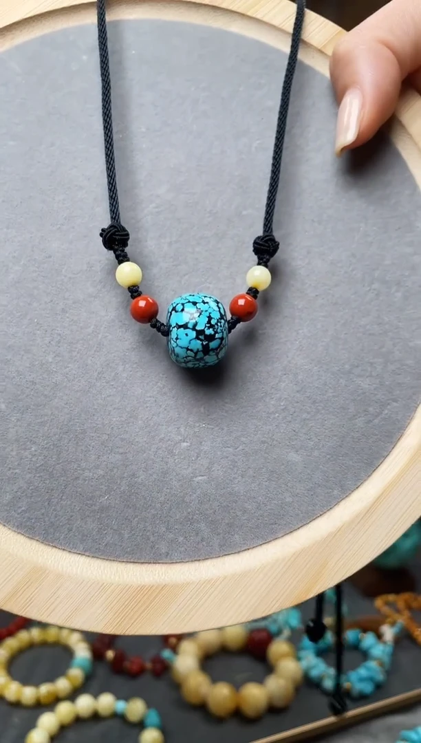 绿松石未镶嵌颈饰项链