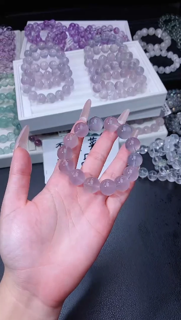 手链未镶嵌萤石530.4剥皮葡萄萤石手串 多样性发其一