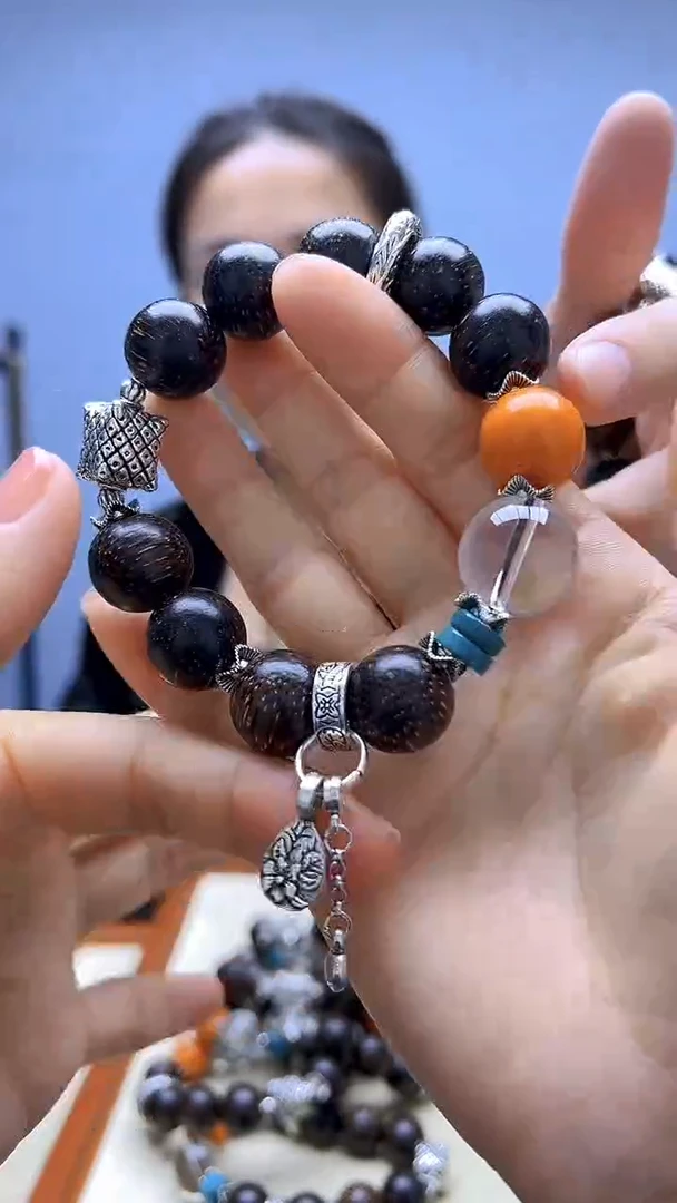 蜜蜡颈饰银S925镶嵌丹丹diy劲饰