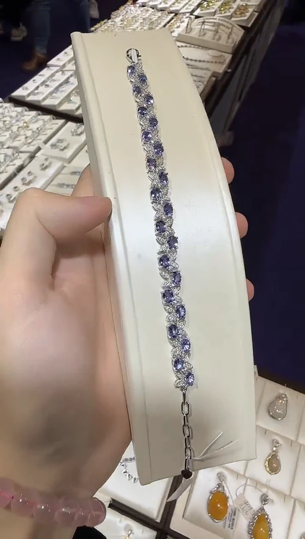 【闪购商品】坦桑石手链银S925镶嵌高级款