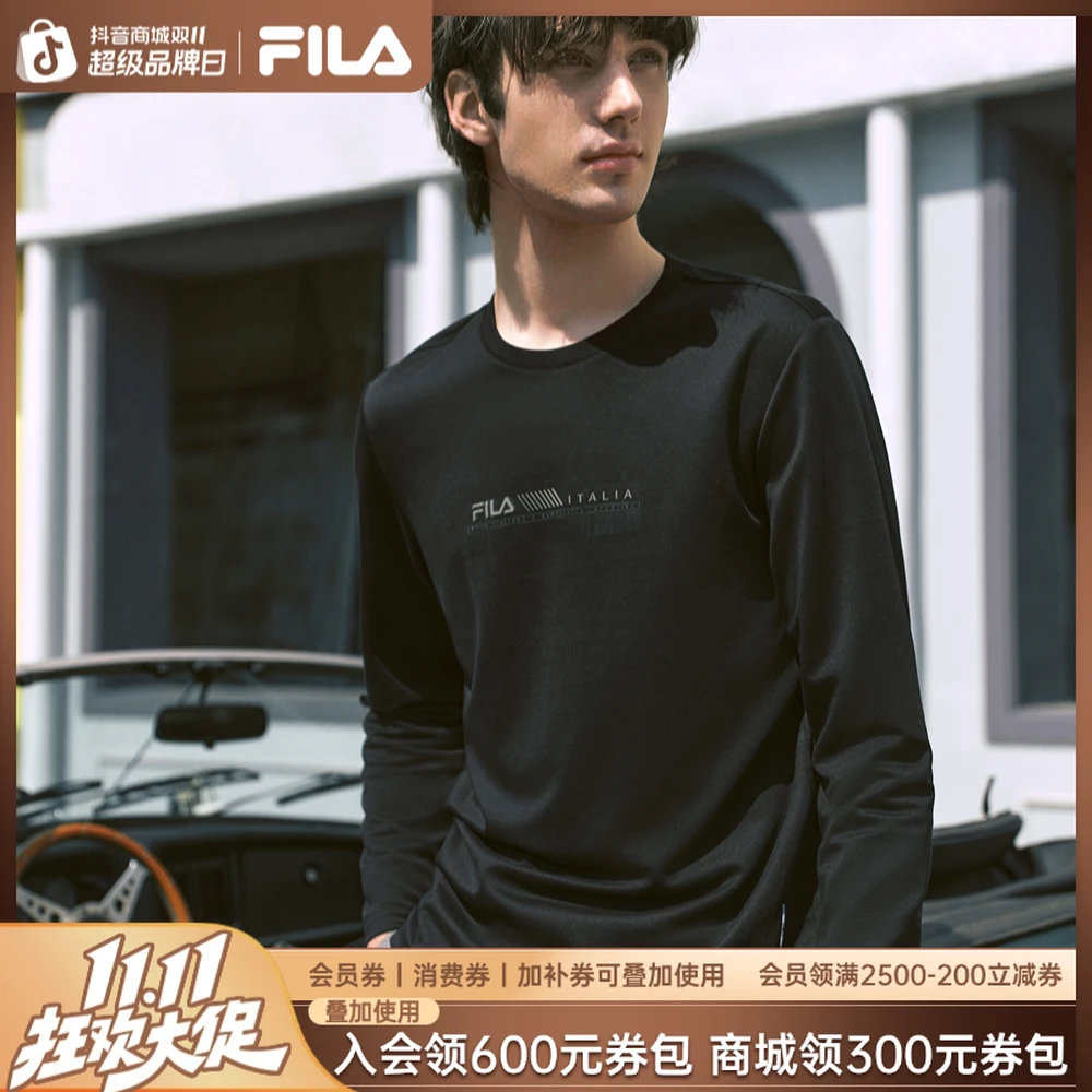 FILA/斐乐【黄景瑜同款】男秋季新款时尚圆领运动卫衣F11M533203F