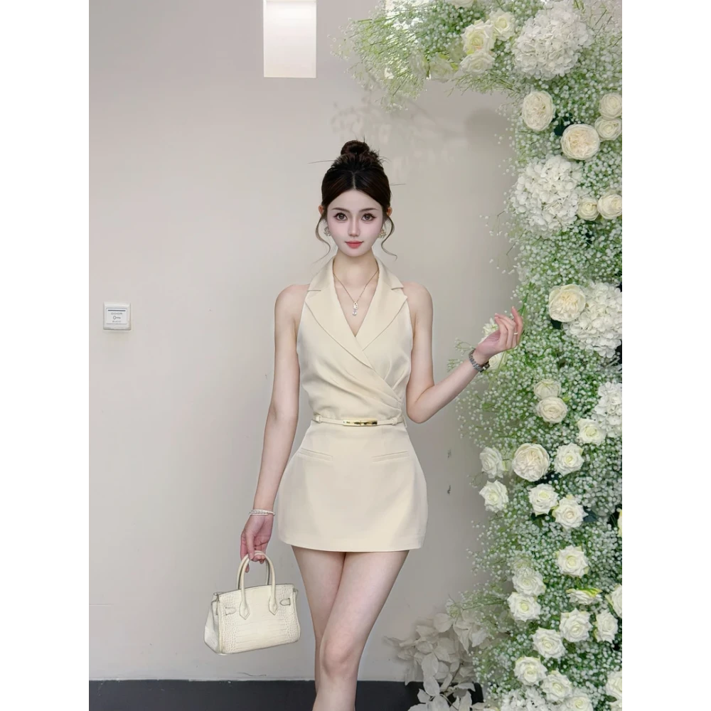 【甜悦佳人】韩系时尚洋气显瘦短裙女2025夏季新款名媛气质连衣裙