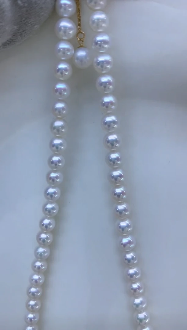 【闪购商品】淡水珍珠项链18K金镶嵌5-6