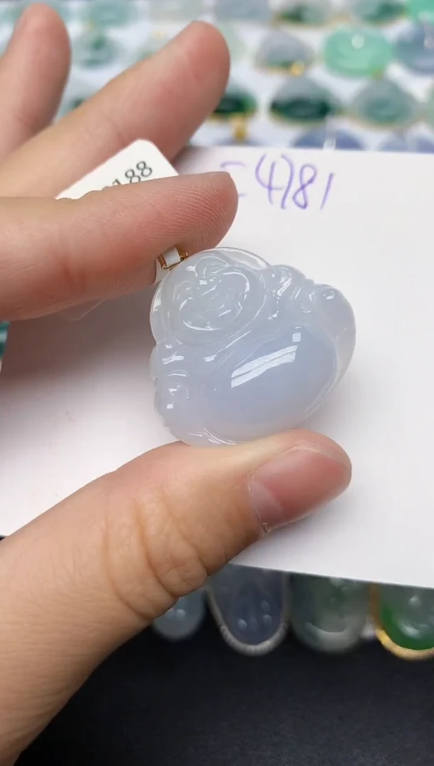 颈饰18K金镶嵌翡翠天然缅甸A货翡翠百元以上9元证书费自理