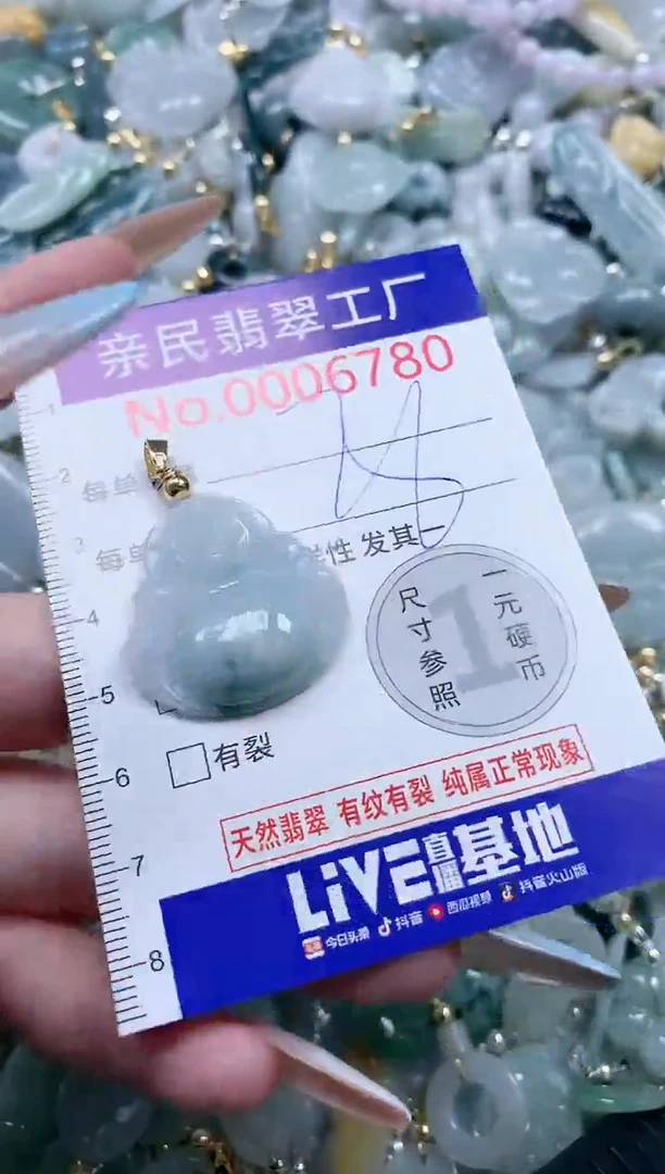 翡翠未镶嵌吊坠(不含链)6780