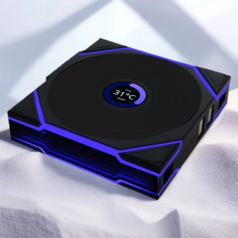 联力积木风扇四代LCD无线版 TL120 Wireless 反叶  机箱风扇