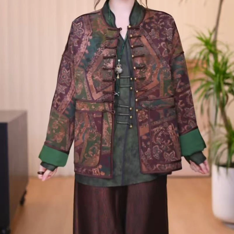 B【朝槿】 新中式复古显瘦宽松休闲时尚百搭气质民族风上衣