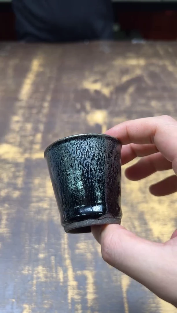 /陈珂 黑底银斑 闻香杯