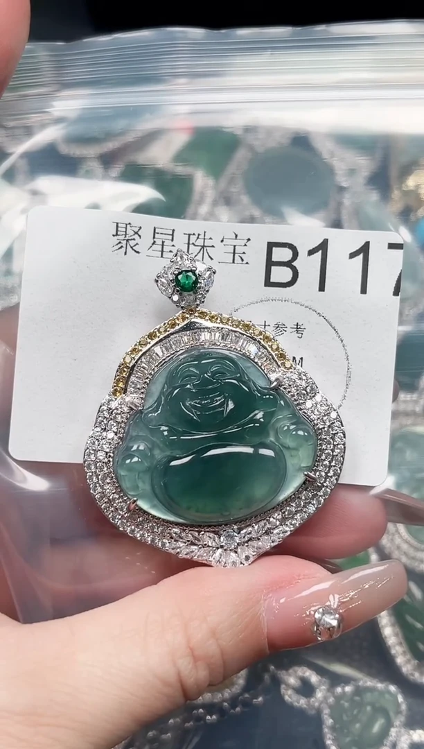 【闪购商品】翡翠颈饰未镶嵌赠皮绳117