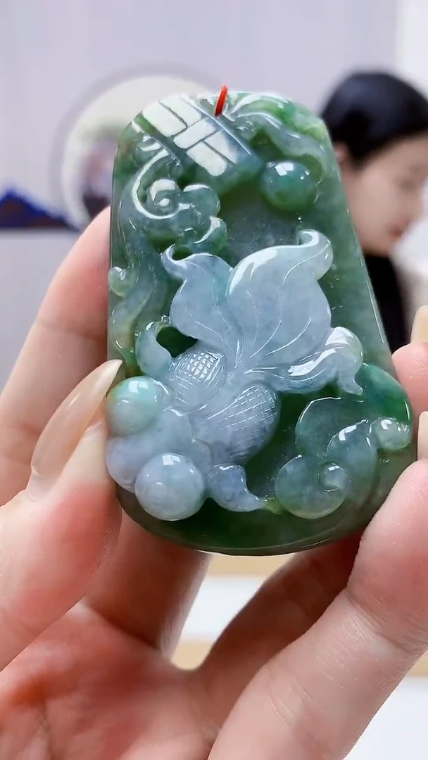 未镶嵌定制翡翠4812MM-毛货挂件51