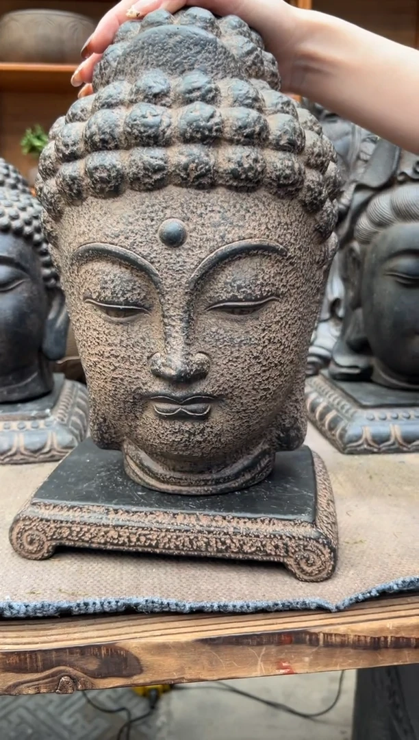 陶土大佛首+小江枫底座