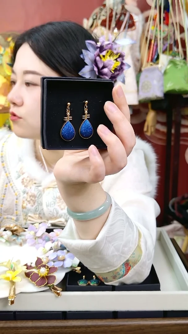 纯铜合金琉璃非遗绒花好美