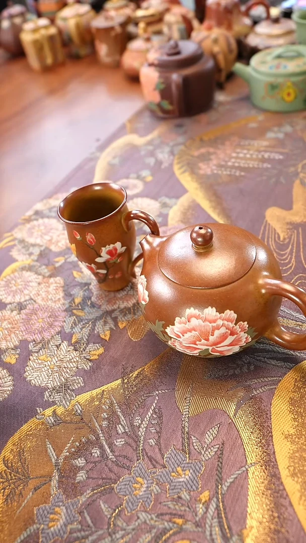 茶壶紫砂柴烧牡丹西施