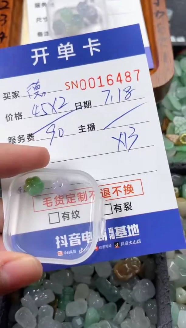 翡翠未镶嵌颈饰@****꧂00016487