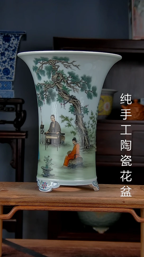 景德镇陶瓷手工花盆