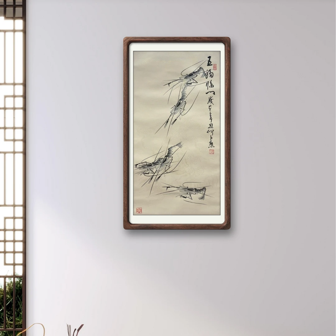 何江熊【五福临门】右手3尺宣纸作品