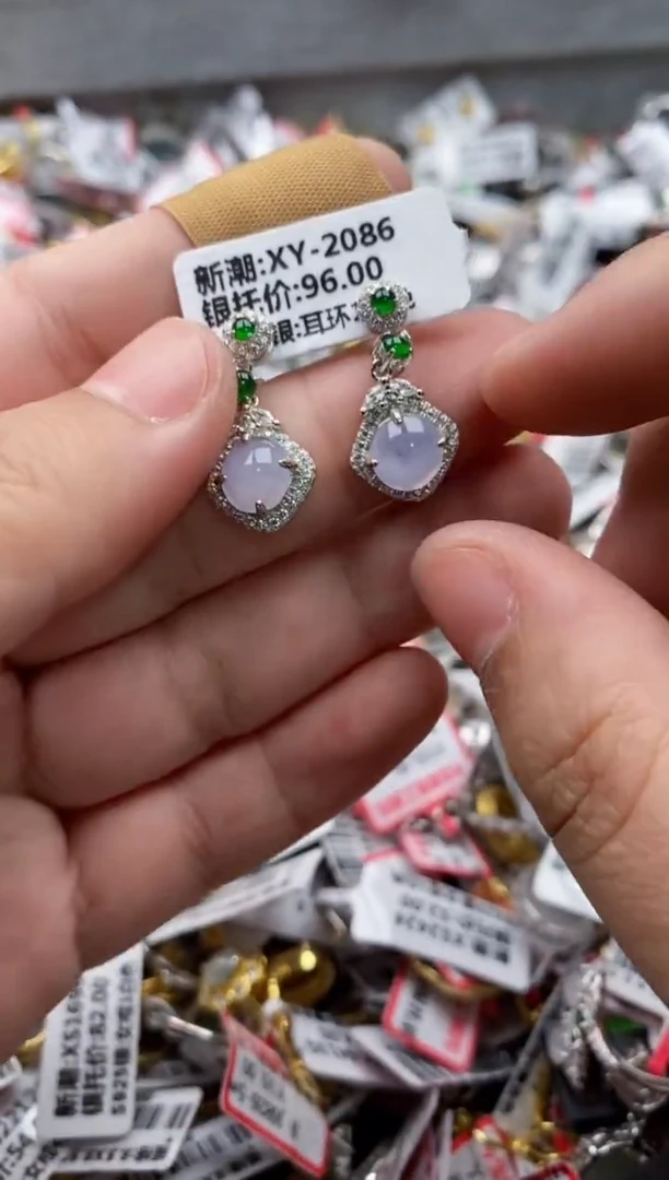 【闪购商品】翡翠戒指银S925镶嵌666666---3
