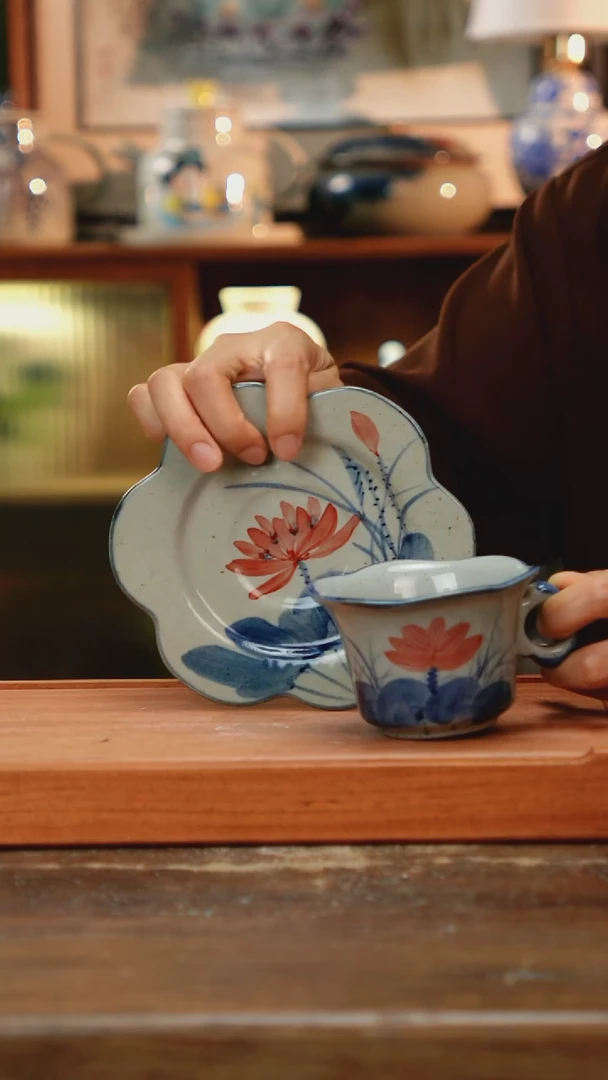 摆件景德镇纯手工釉下彩精品摆件