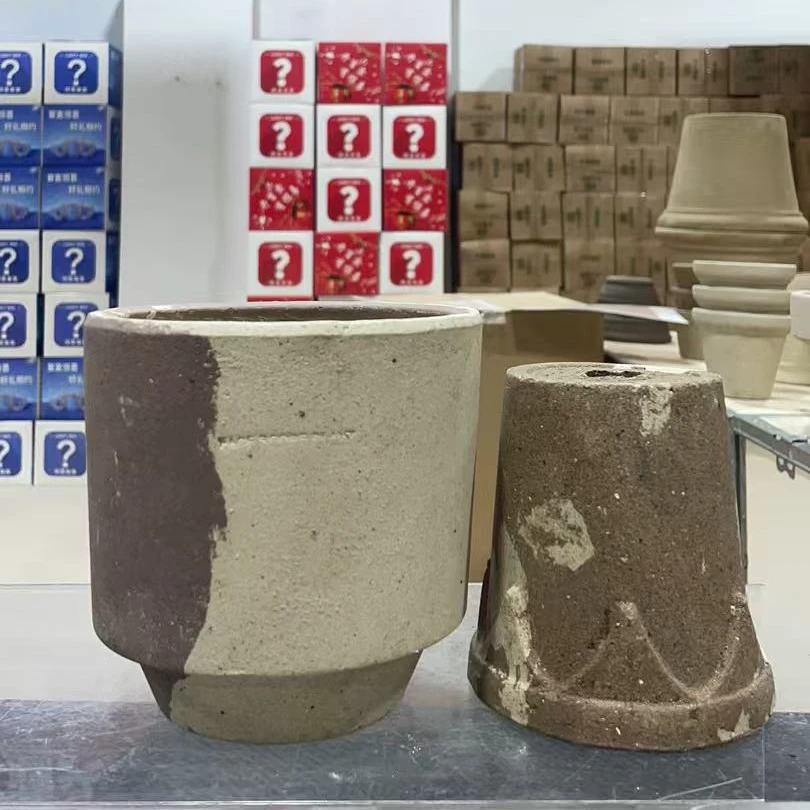 皇冠10口径牛奶咖啡色+匣钵13口径牛奶咖啡色两件套花盆