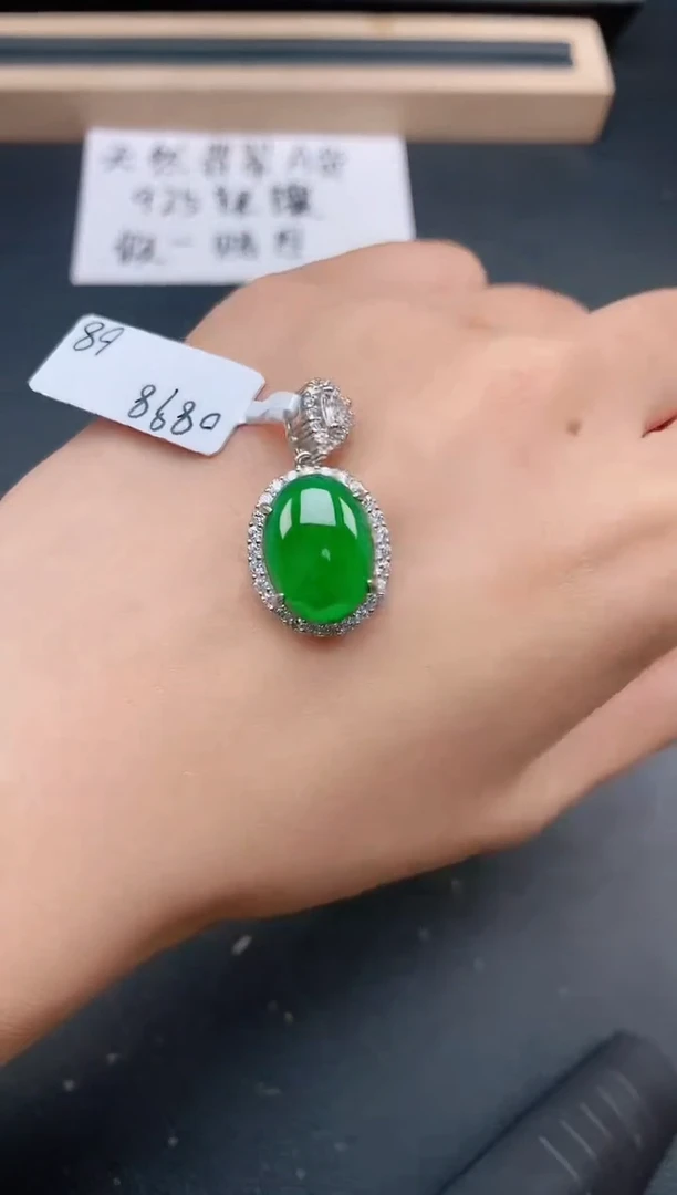 银S925镶嵌戒指翡翠11111