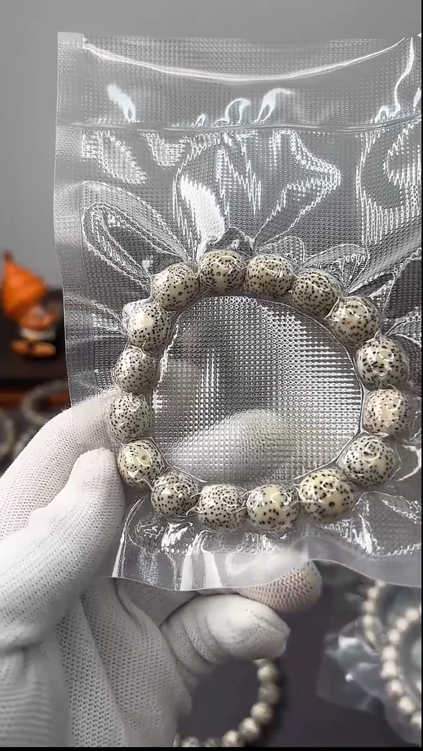 手串星月菩提13*14大尺寸枣珠单圈 海南原生态石玉料同枝果