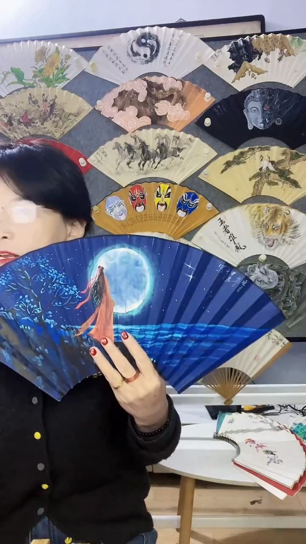 扇子九五寸十六方玉竹折扇