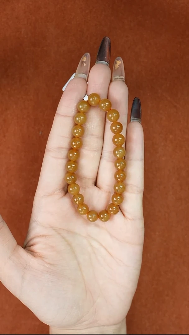 未镶嵌手串和田玉若羌微色差卡8M