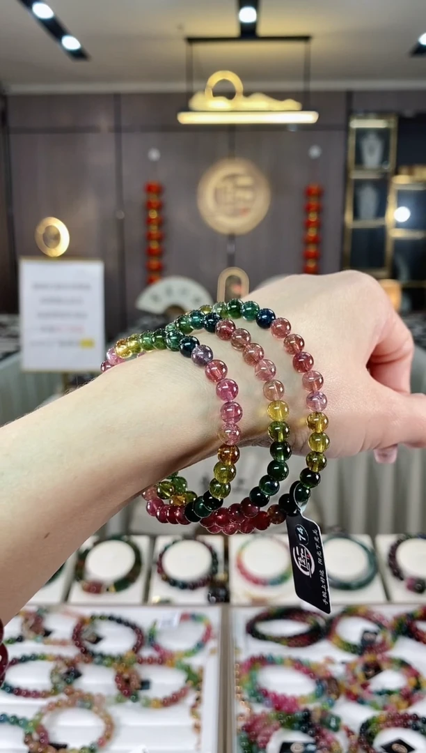 【闪购商品】碧玺三圈手串未镶嵌（多样性发一条 ) hon