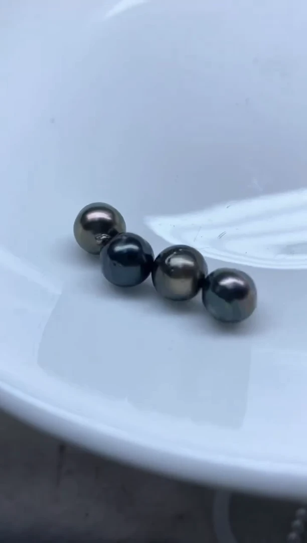 未镶嵌海水珍珠裸珠半孔4颗