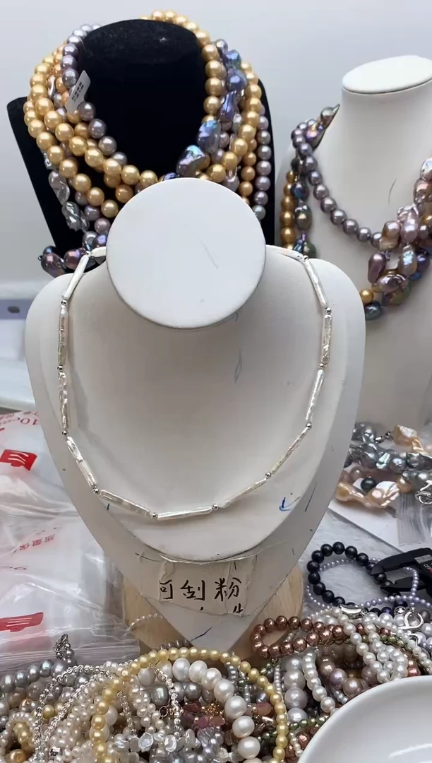 【闪购商品】淡水珍珠颈饰钛钢106