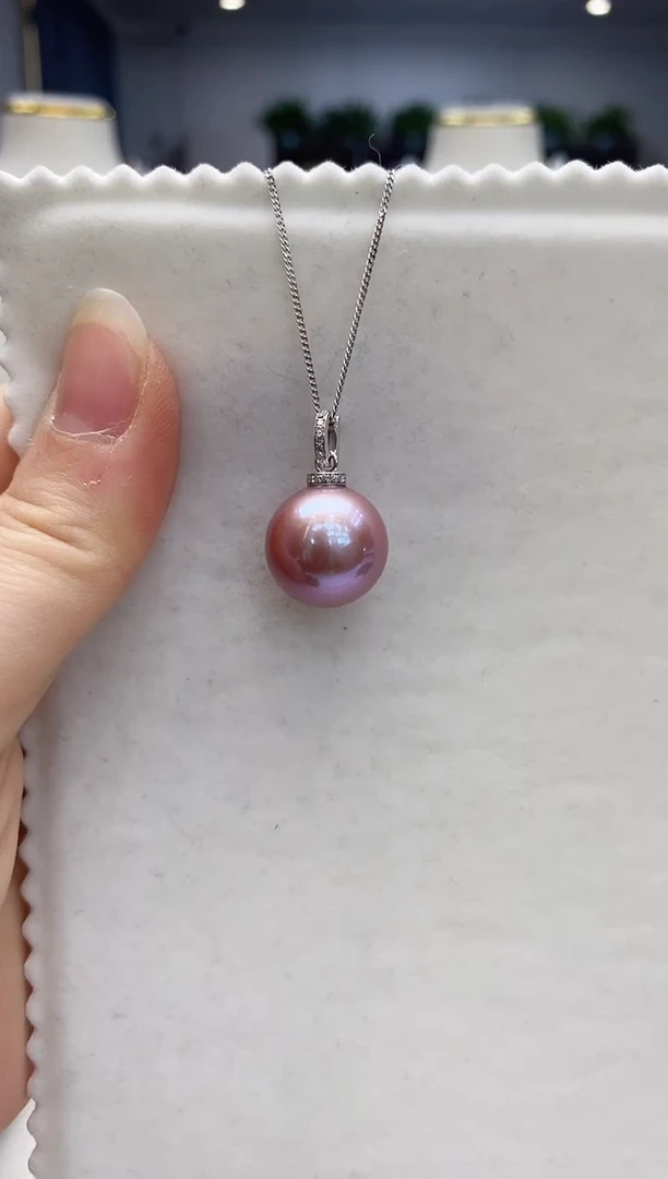 【闪购商品】淡水珍珠吊坠(赠链)18K金镶嵌淡水吊坠15-16