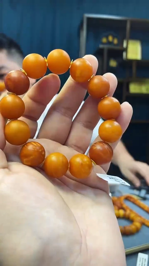 手串琥珀未镶嵌蜜蜡老型手串
