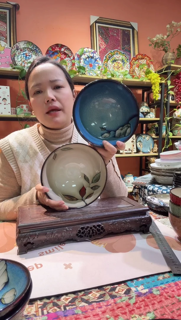 瓷片2个斗笠面碗福利