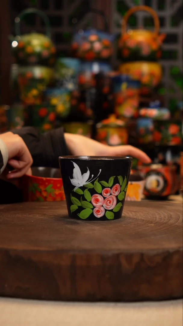 紫砂油画手绘釉下彩