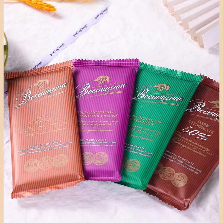 俄罗斯进口赞誉牌巧克力牛奶坚果葡萄干夹心板块健身休闲零食90g