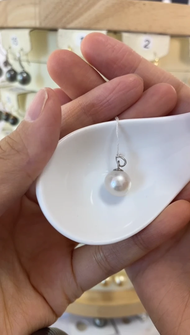 吊坠(不含链)银S925镶嵌淡水珍珠10-11mm