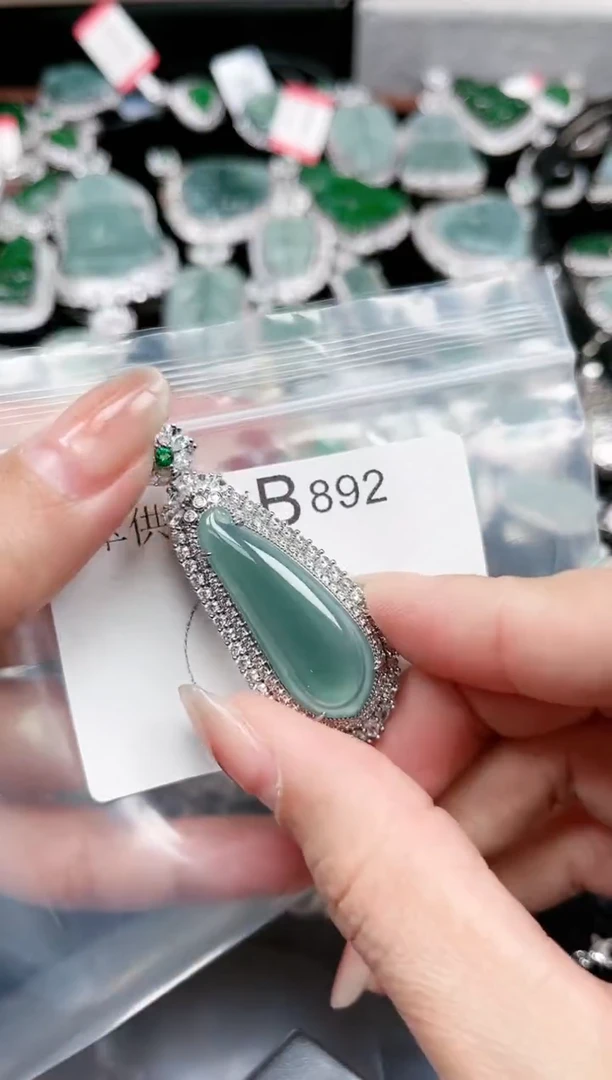 【闪购商品】翡翠颈饰未镶嵌892赠皮绳