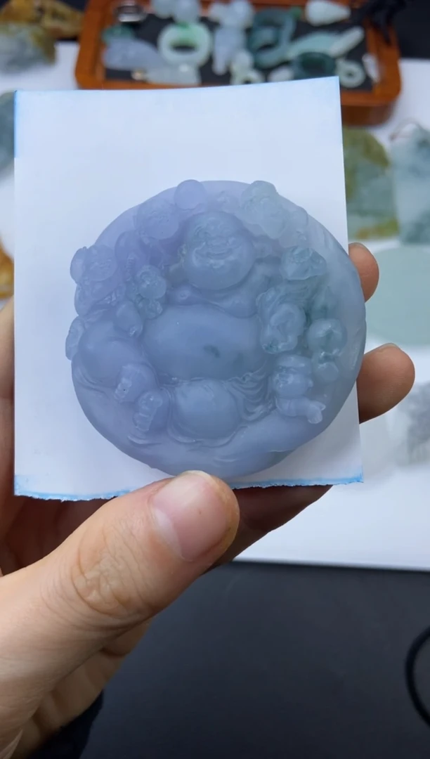 【闪购商品】定制翡翠未镶嵌布袋佛